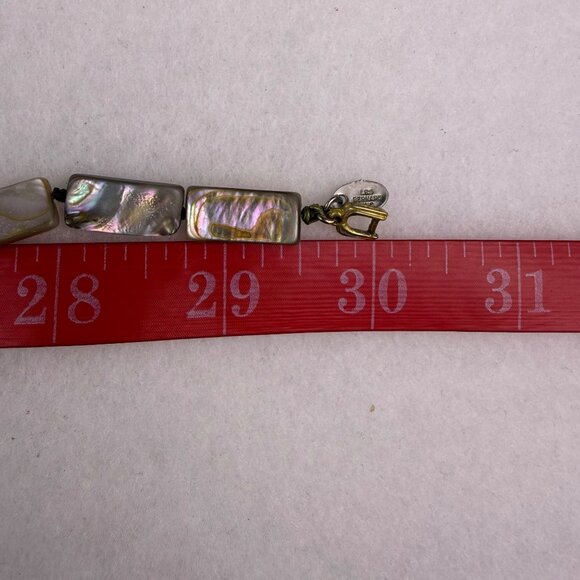 Les Bernard Womens Mother-Of-Pearl Gold-Tone Statement Necklace - Picture 5 of 5